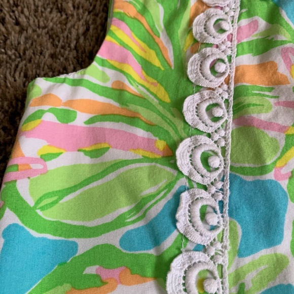 Lilly  Pulitzer Floral Baby Girl Sleeveless Shift Dress 12-18m No Bloomers - Picture 5 of 12